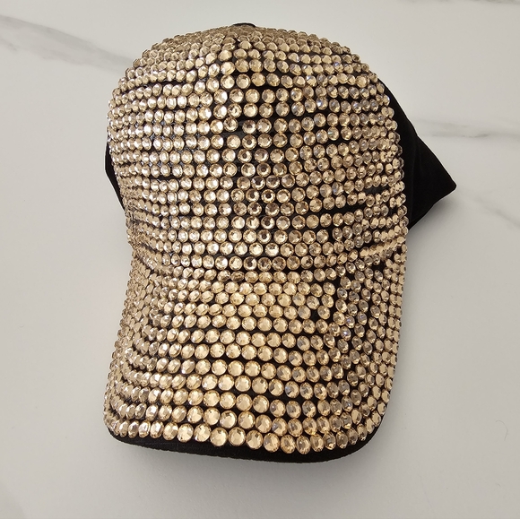 Gold Rhinestone Cap - Picture 2 of 7